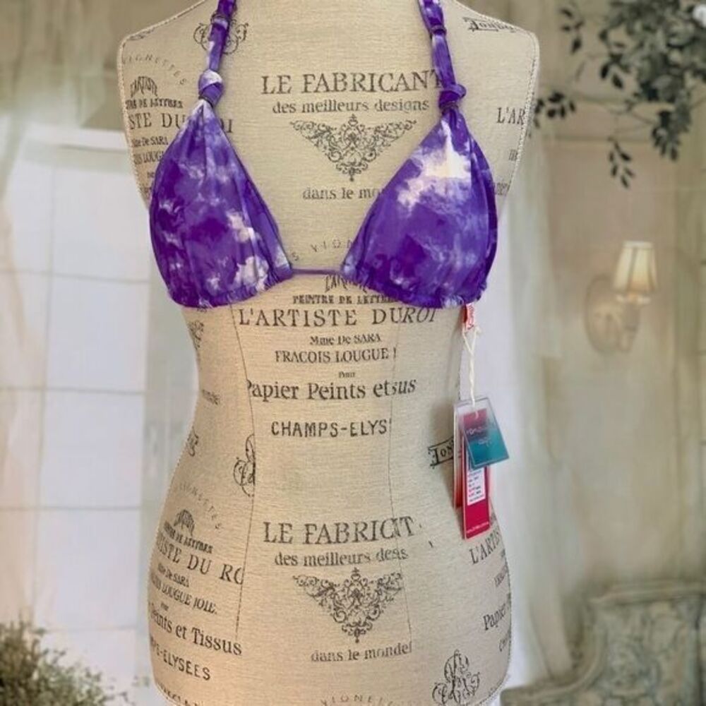 Swim Halter Top purple Size 4 NWT